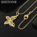 18K Gold Hollow Butterfly Pendant Necklace For Women necklaces Fashion Party Birthday Wedding Jewelry Gifts