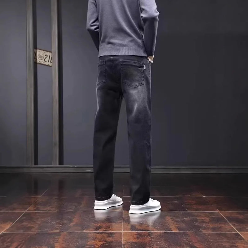 Spring Autumn Elastic Denim Jeans Men's Casual Korean | SAMAG