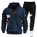 Men's autumn and winter suit zipper hoodie + trousers casual sportswear warm - View 8 | SAMAG