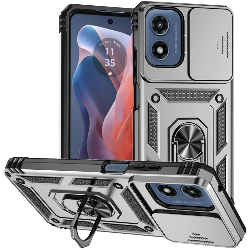 Armor Shockproof Case For Motorola G67 G77 G06 Power G56 G86 G05 G15 G35 G55 G75 5G G85 G04S E15 Cover Ring Holder Coque