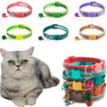 Cute Fashion Adjustable Size Cat Head Pattern Reflective with Bells Cat Collar Pet Accessories Kitten Decor Cat Neck Strap
