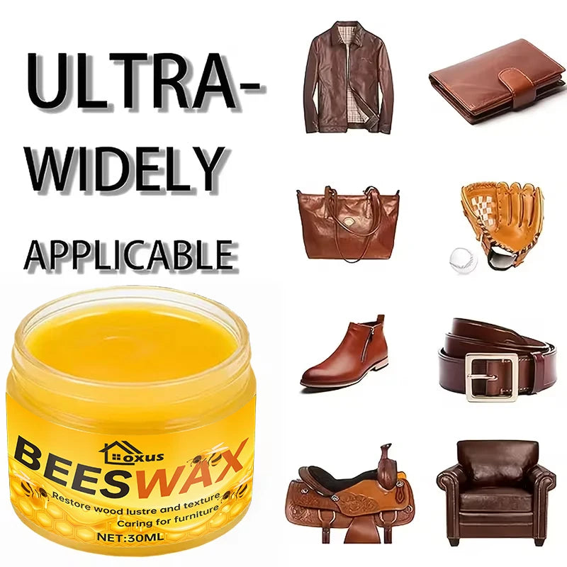 Beeswax Polishing Kit 30ml - Premium Shoe Care for Restored Shine, Enhanced Leather Protection, and Easy Maintenance