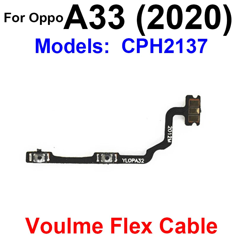 Volume Power Flex Cable For OPPO A5 A9 A31 A33 A91 A92 A93 2020 4G On OFF Power Buttons Voulme Side Key Switch Flex Cable