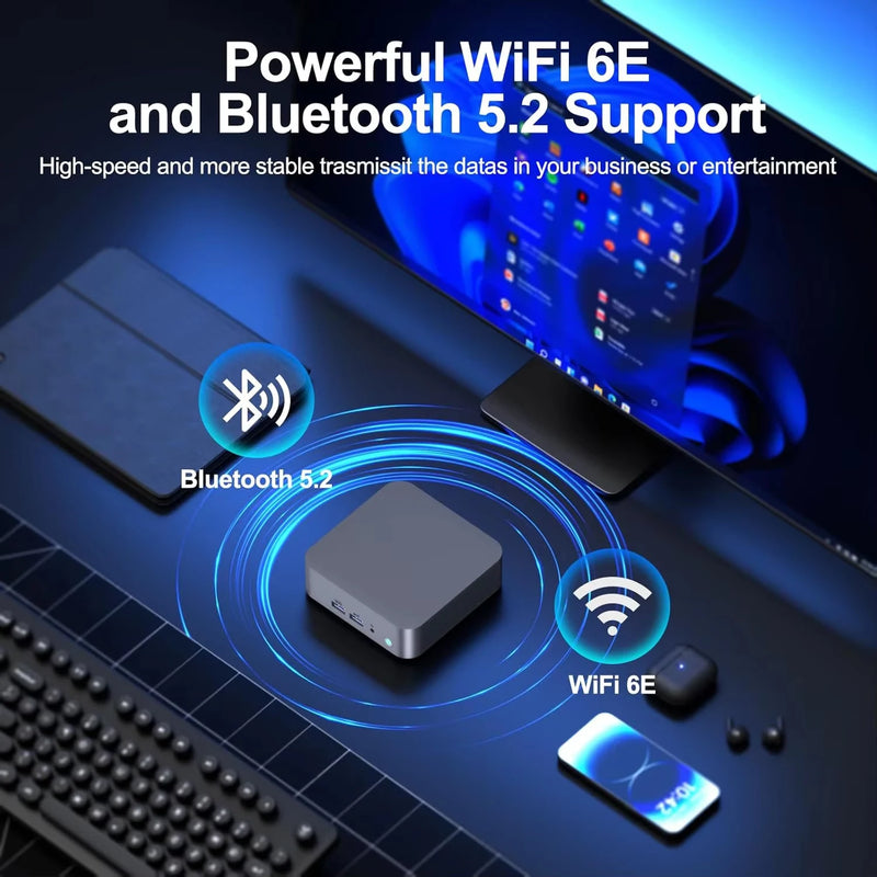 2026 Mini PC Intel Core i9 10980HK/N150 Portable Computer Gaming PC 16GB 32GB RAM 1TB SSD Windows 11 Pro Office Wifi 6 BT5.2 PC