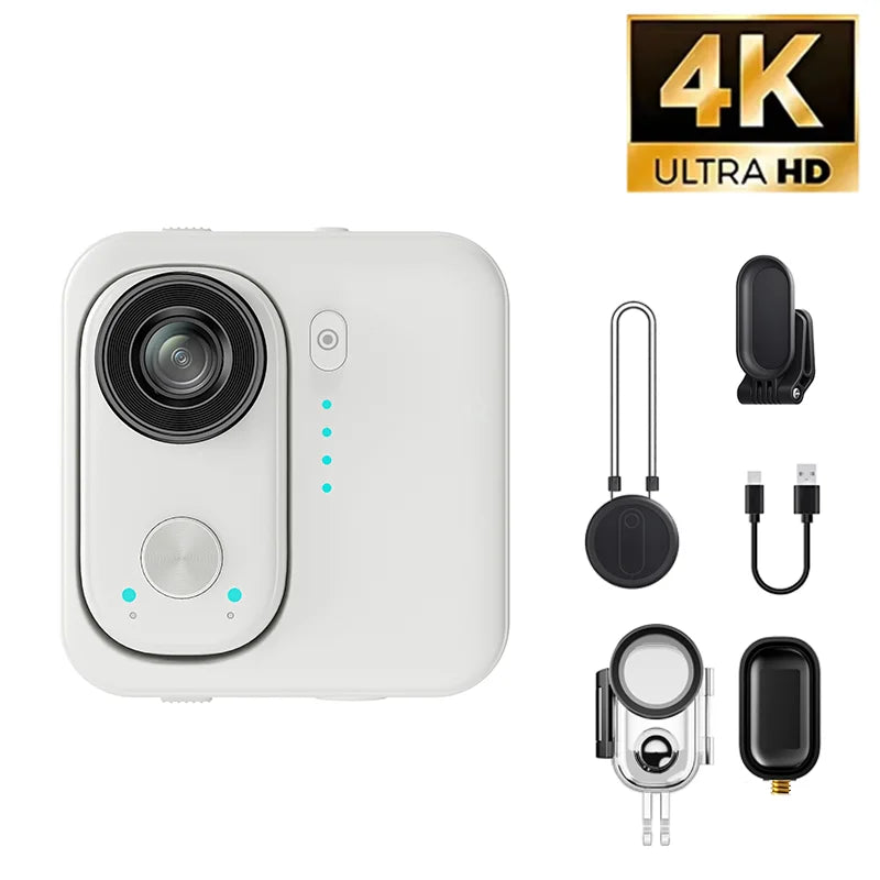 4K HD Motorcycle Mini Camera Magnetic 6-axis EIS Wifi Thumb Camera Waterproof Sport Cam with Charging Case Video Record Viipulse
