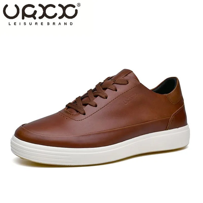 High Quality Men's Genuine Leather Shoes Summer Comfortable Sneakers Fashion Men Shoes Soft Leather Versatile Skateboard Shoes
