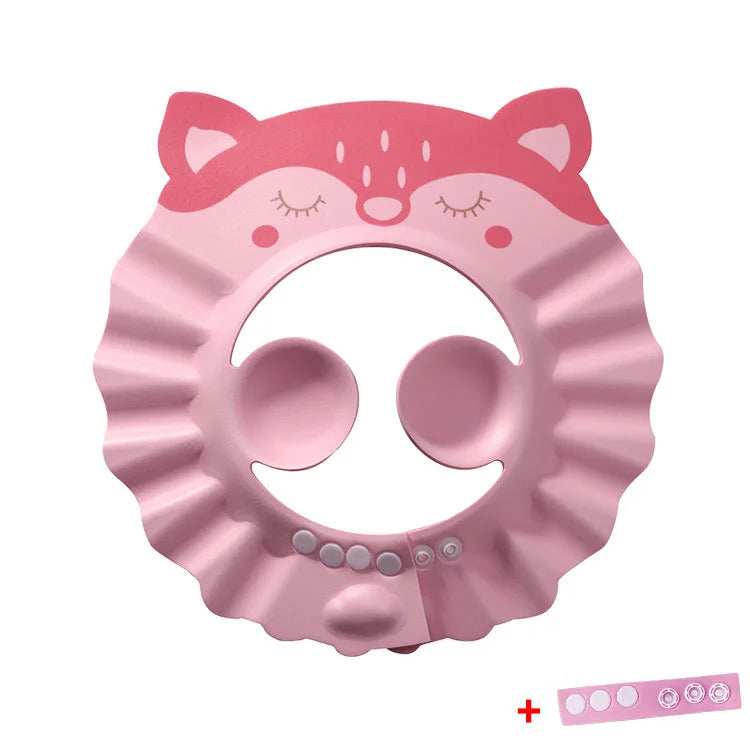 Cute Animal Shower Cap Safety Eye Protection Ear Protection Lightweight Cute Cartoon Baby Bath Protective Cap Shampoo Bath Care
