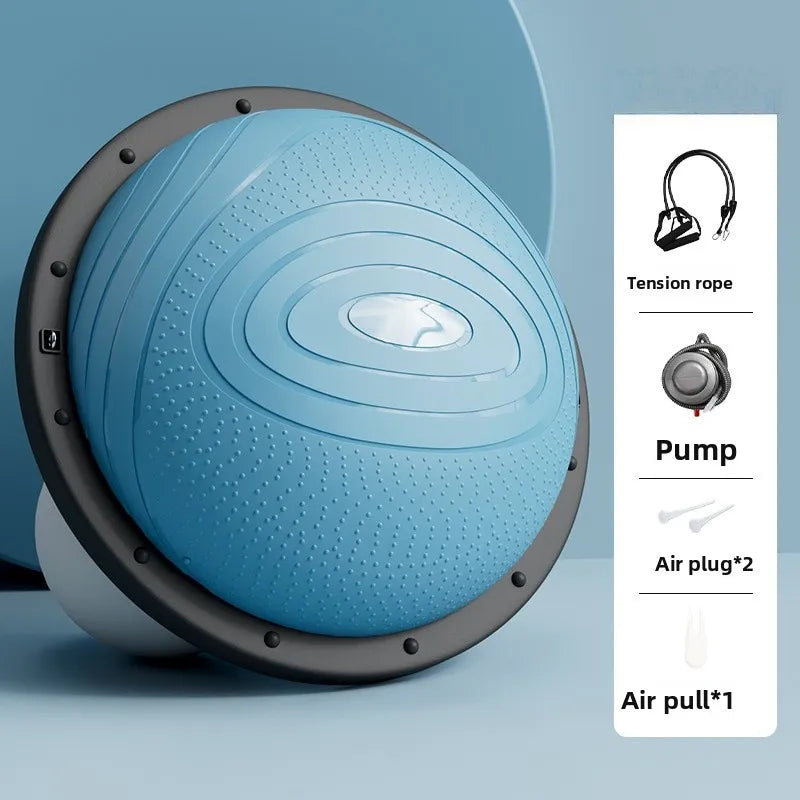 Semi-Circular Wave Balance Ball - Non-Slip PVC Speed Trainer for Running, Yoga, Pilates & Full-Body Fitness Equipment