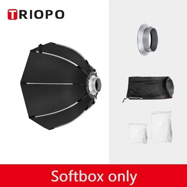 TRIOPO K3 Series 55cm 65cm 90cm 120cm Quick-Setup Octagon Softbox Bowens Mount for Godox Aputure Sokani Studio LED Video Light