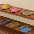 Zuecos De Mujer Suede Mule Shoes Women's Single Shoes 2026 Spring Autumn Baotou Half Slippers Outdoor Pull on Clog Mules Femme