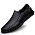CLOHOO Men's Business Casual Shoes Handmade Layered Cowhide Rubber Bottom Leather Footwear for Office And Leisure