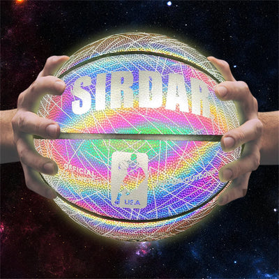 Reflective Synthetic Leather Basketball - Adult Size 7 | SAMAG