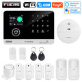 FUERS Tuya Smart  WIFI GSM G03 DIY Alarm System Smart Home Security Alarm System Ant-theft 433Mhz Burgla With Door Motion Sensor