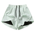 Summer Women's Running Pants Fitness Breathable Casual Shorts Three-in-One False Two-Piece XL Size Outdoor Long Running Pants