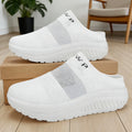 Women's Mules, Fashionable and Versatile Sports-Style Women's Sandals, Mesh Breathable Comfortable Skin-Friendly Flat Slippers Suitable for Indoor and Outdoor Wear