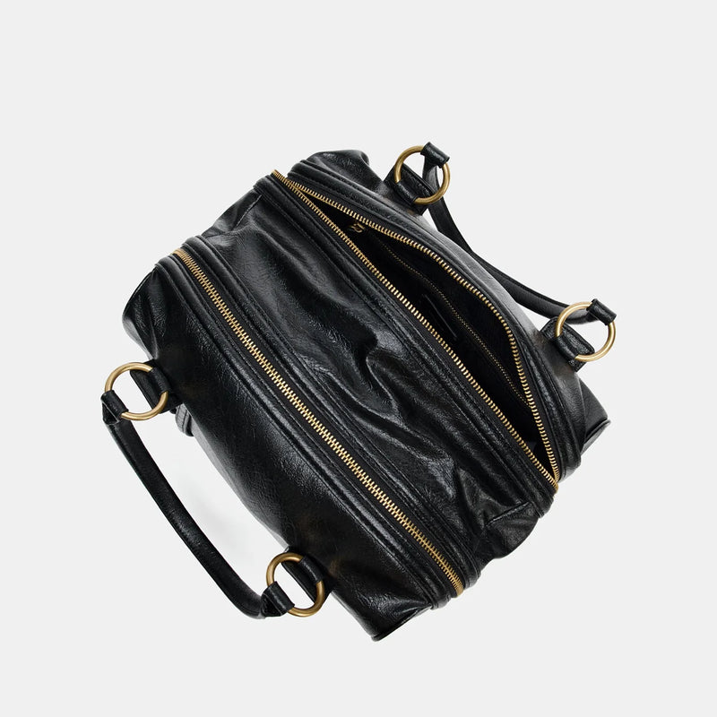 Lady's handbag - Boston bucket bag - single shoulder top handbag - designer crossbody bag - multi-pocket crossbody bag - designe