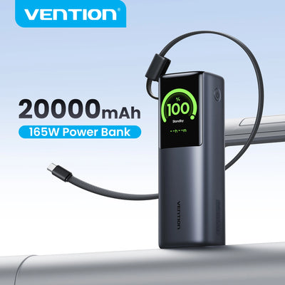 Vention 20000mAh 165w Power Bank PD Fast Charge Portable | SAMAG