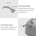 0.5L Titanium Pour Over Coffee Kettle with Removable Spout, Lightweight Camping Tea Pot for Boiling Water Hiking Backpacking