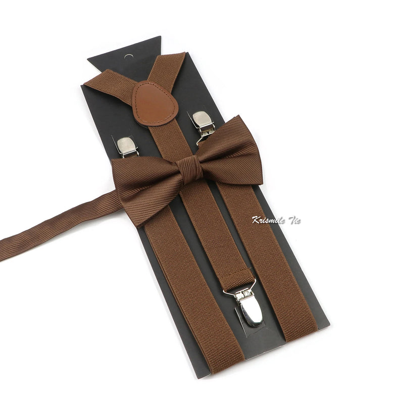Fashion Men Kids Suspender Bowtie Sets For Wedding Party | SAMAG