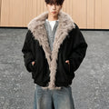 Café Brown Fur Collar Short Thickened Men's Jacket Winter Coat Youth Fashion Suede Mink Velvet Cotton Clothes for Men