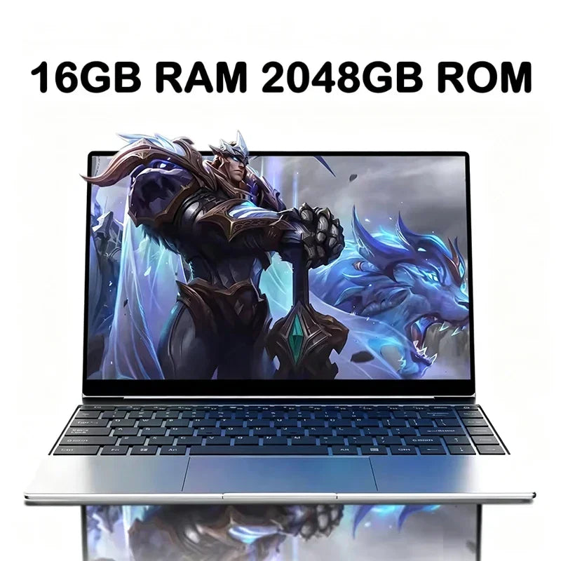 14.1" Ultra Slim Laptop Intel I9-10980HK Win11 Pro 16GB 2TB SSD FHD WiFi6 BT5.2 Gaming Office Student Portable Notebook