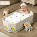 Baby Bath Keep Warm Basin Foldable Bath Basin Easy To Store Simple Bathtub Convenient To Carry for Indoor and Outdoor Travel Use