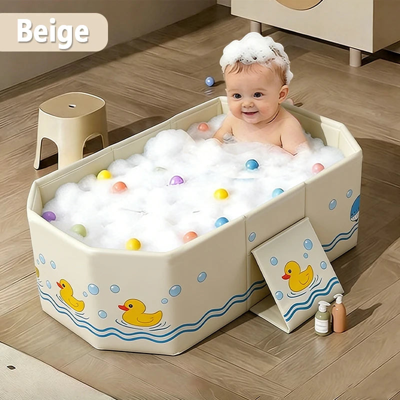 Baby Bath Keep Warm Basin Foldable Bath Basin Easy To Store Simple Bathtub Convenient To Carry for Indoor and Outdoor Travel Use