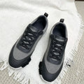 New shoes fashion, individuality, women's leisure, fashionable flat sports shoes, leather mesh, breathable running, rubber