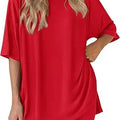 2026women's New Fashion Trend Basic High-quality Casual Round Neck Slit Loose Casual and Comfortable Women's Two-piece Home Suit