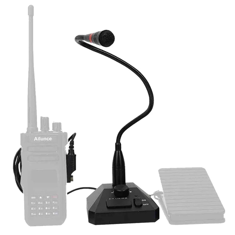 Retevis Aliunce SM01 Desktop Microphone For Walkie Talkie RT622 RT3S HD1 RA685 RT95 Two-Way Radio Handheld Mic 2pin / GP328plus