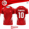 Tunisia Flag Print Jersey Men Outdoor Sports Soccer Training Uniform Men's And Women's Quick Dry Breathable O-neck Short-sleeved
