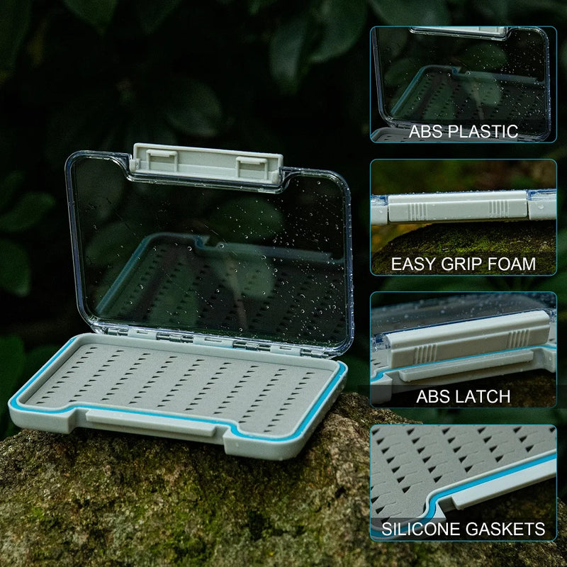 Goture Waterproof Fly Fishing Lure Storage Boxes Case Container Transparent  ABS Plastic Fish Hook Box Fishing Tackle Accessory