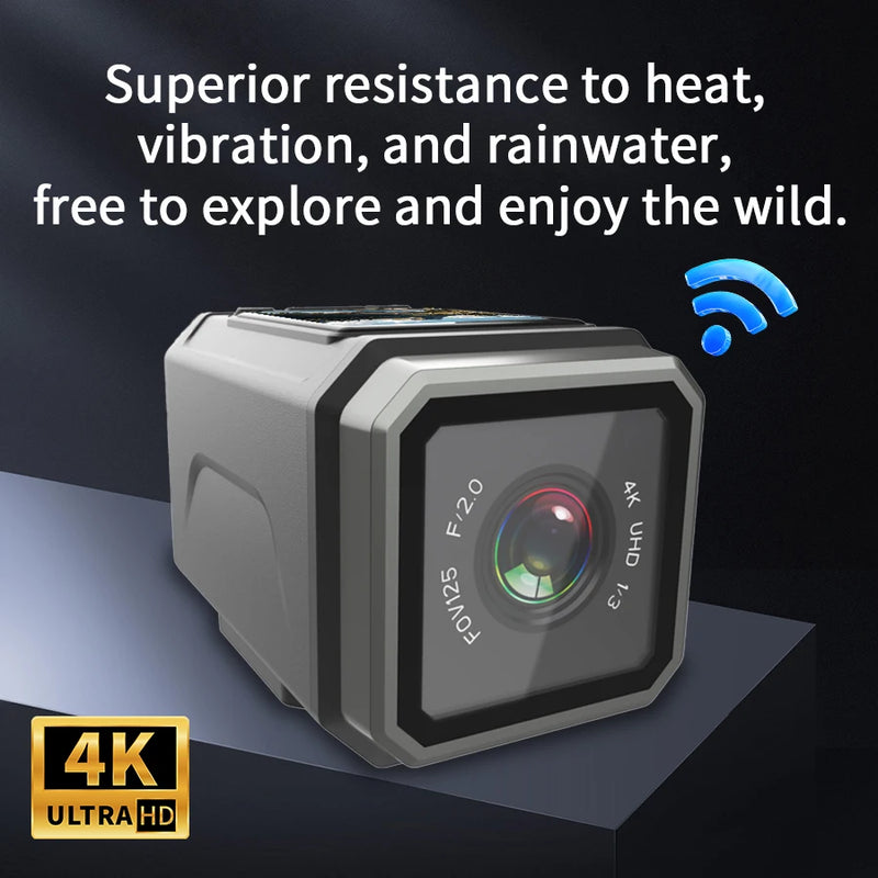 4K Ultra HD WiFi Camera/Mini Outdoor Sports Camera/Motorcycle Camera/Bicycle Riding Camera/Wearable Helmet Camera