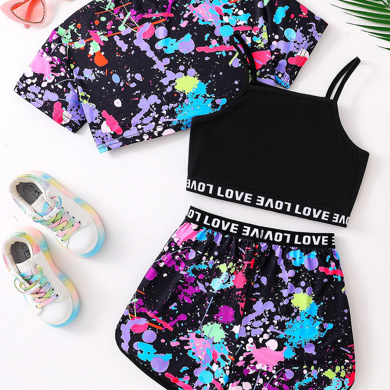 Summer fashion girls' three - piece set Fluorescent - View 2 | SAMAG