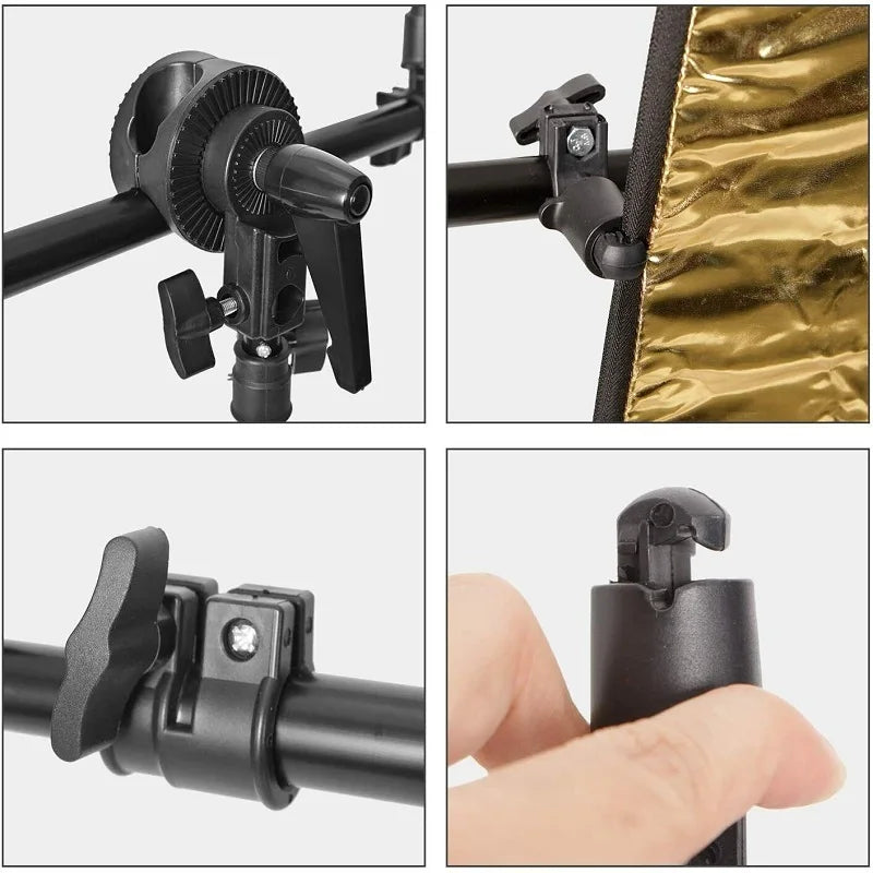 Selens New Collapsible Reflector Holder Boom Arm Grip Light Stand Tripod Photo Studio Kits Softbox Photography Accessories 삼각대