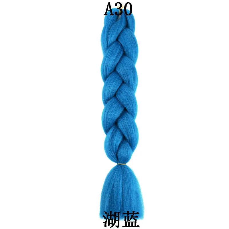100g 24inch Jumbo Braiding Hair Synthetic Braiding Hair Braid in Hair Extensions Braids Hair for Twist for Daily Cosplay