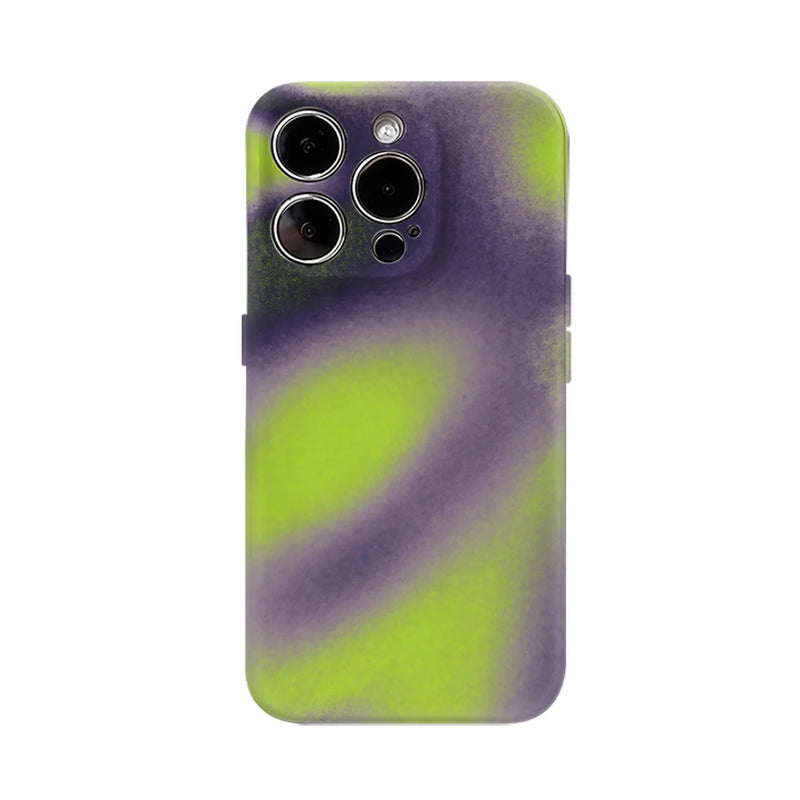 Neon Mist Phone Case for IPhone 17AIR 16E 16 15 14 13 12 11 17 Pro Max Plus Double-layer Back Cover