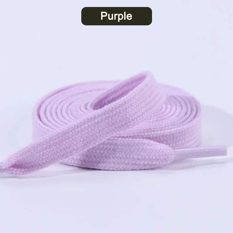 Cotton Shoelaces 1CM Width Flat Shoe laces Tennis Sneakers Shoelace 80/100/120/140/160CM Laces for Shoes Accesories 1Pair