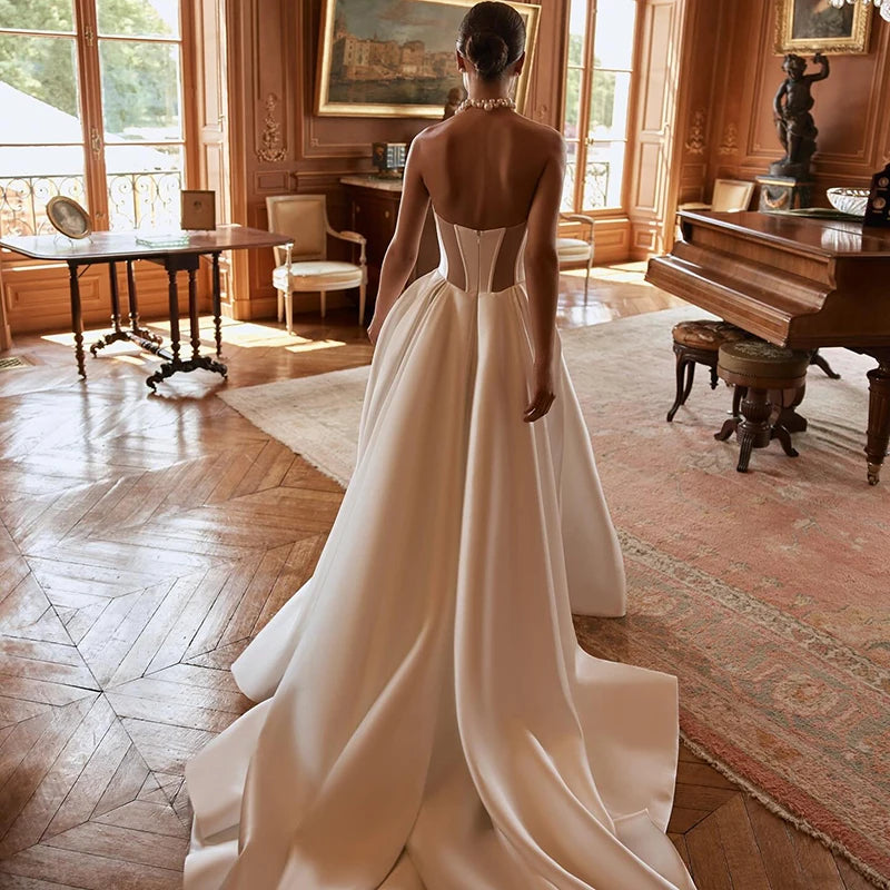 Eightree Women A - Line Wedding Dresses Sweetheart - View 2 | SAMAG