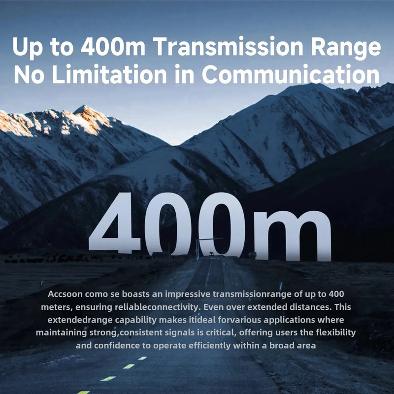 Accsoon CoMo SE MIC03 1V4 Full-Duplex Wireless Intercom Headset System Team Communication Headsets Microphone for Film Stage