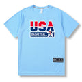 Loose Men Running 2023 Outdoor Street Basketball Gym Short Sleeve Letter Print T Shirt Summer Quick Dry Fitness Bodybuilding