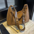 New Women's Handbags Trendy Retro Large Capacity PU Leather Shoulder Crossbody Bag Autumn and Winter Versatile Commuting Handbag