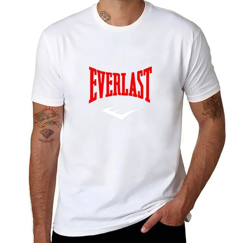 EVERLAST BOXING LOGO T-Shirt anime clothes vintage graphic tee baggy shirts plain black t shirts men