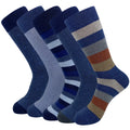 5 Pairs Men's Dress Socks Plus Large Size， Combed Cotton | SAMAG