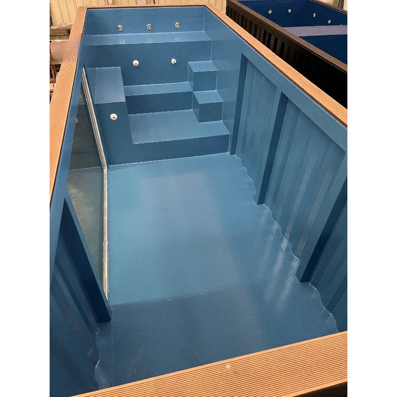 Outdoor Customized Swimming Pool Visible Bathtub Swimming Pool Glass Hydrotherapy Sea Container Swimming Pool Price for USA
