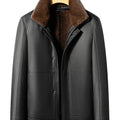 Leather Fur Jacket Men Jacket Winter Leather Coat Men Vintage Classic Leather Jackets High Quality Men