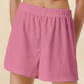 Casual Shorts Women 2024 New Summer Simple Comfortable Elastic Waist Cool Breathable Solid Color Casual Sports Five Quarter Pant