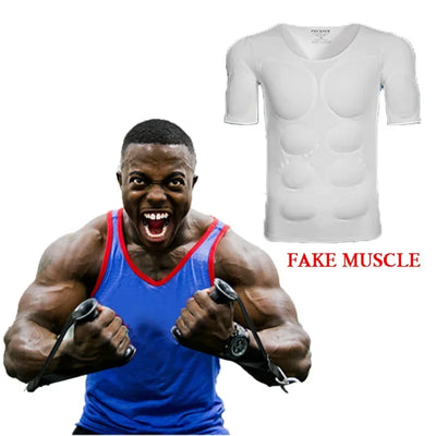 Anime Cosplay Man Fake Muscle Pad T-Shirt Body Shaper | SAMAG