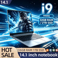 2026 NEW Pro Gaming Laptop 14.1 Inch Intel i9 9900 5GHz 32GB RAM 2TB SSD Ultra Slim Notebook 1920x1080 Office PC