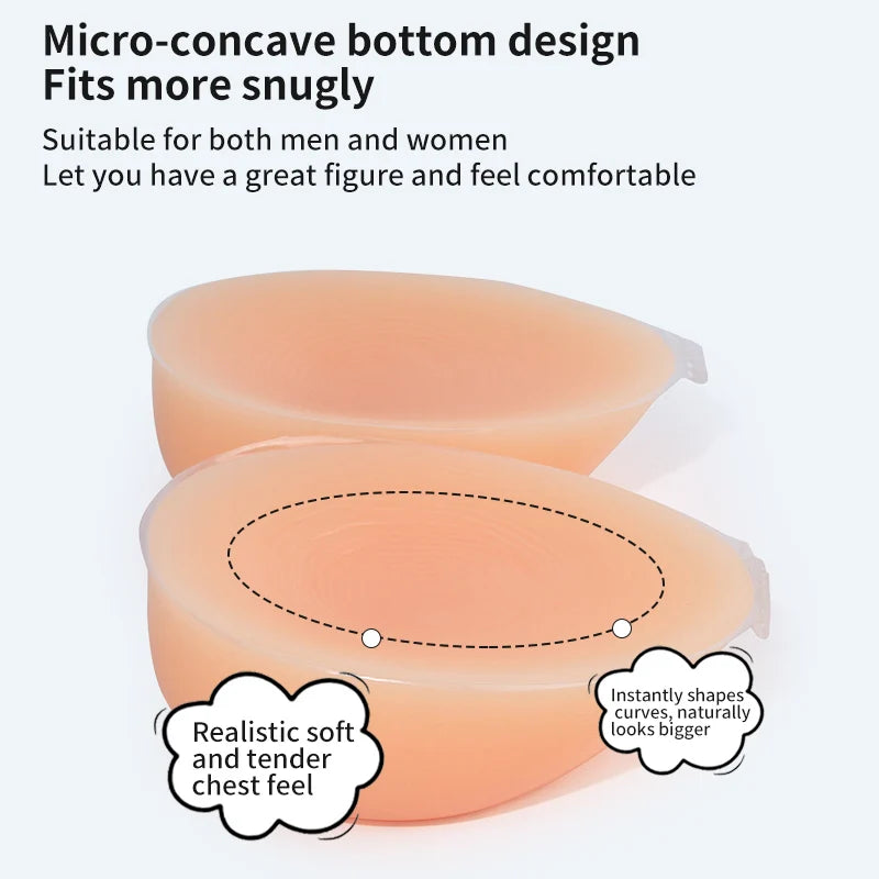2026 Women's 2-in-1 Silicone Breast Hook fixed silicone pad Invisible Prosthesis Cosplay Queen Large Chest Fake Breast